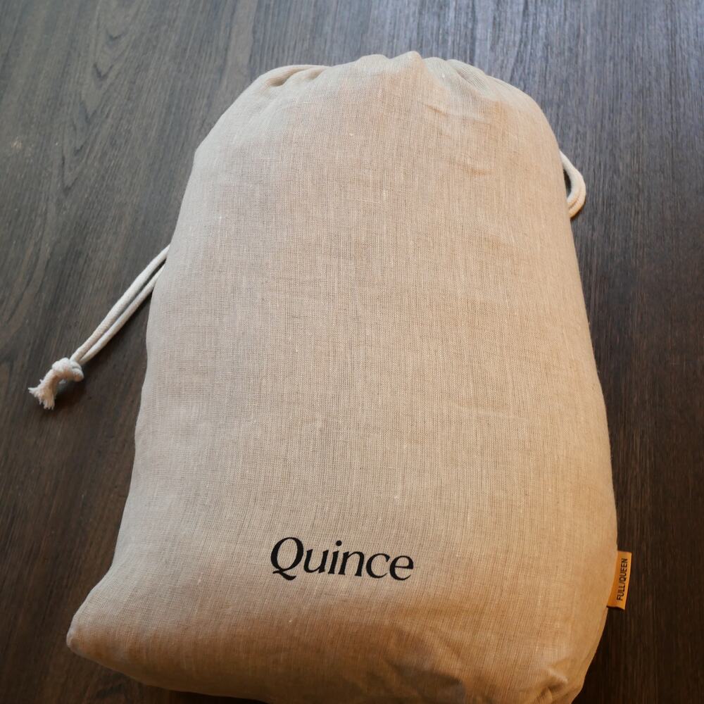 NEW Quince European Linen Duvet Cover Set Toffee Full Queen Duvet + Shams - Picture 5 of 9